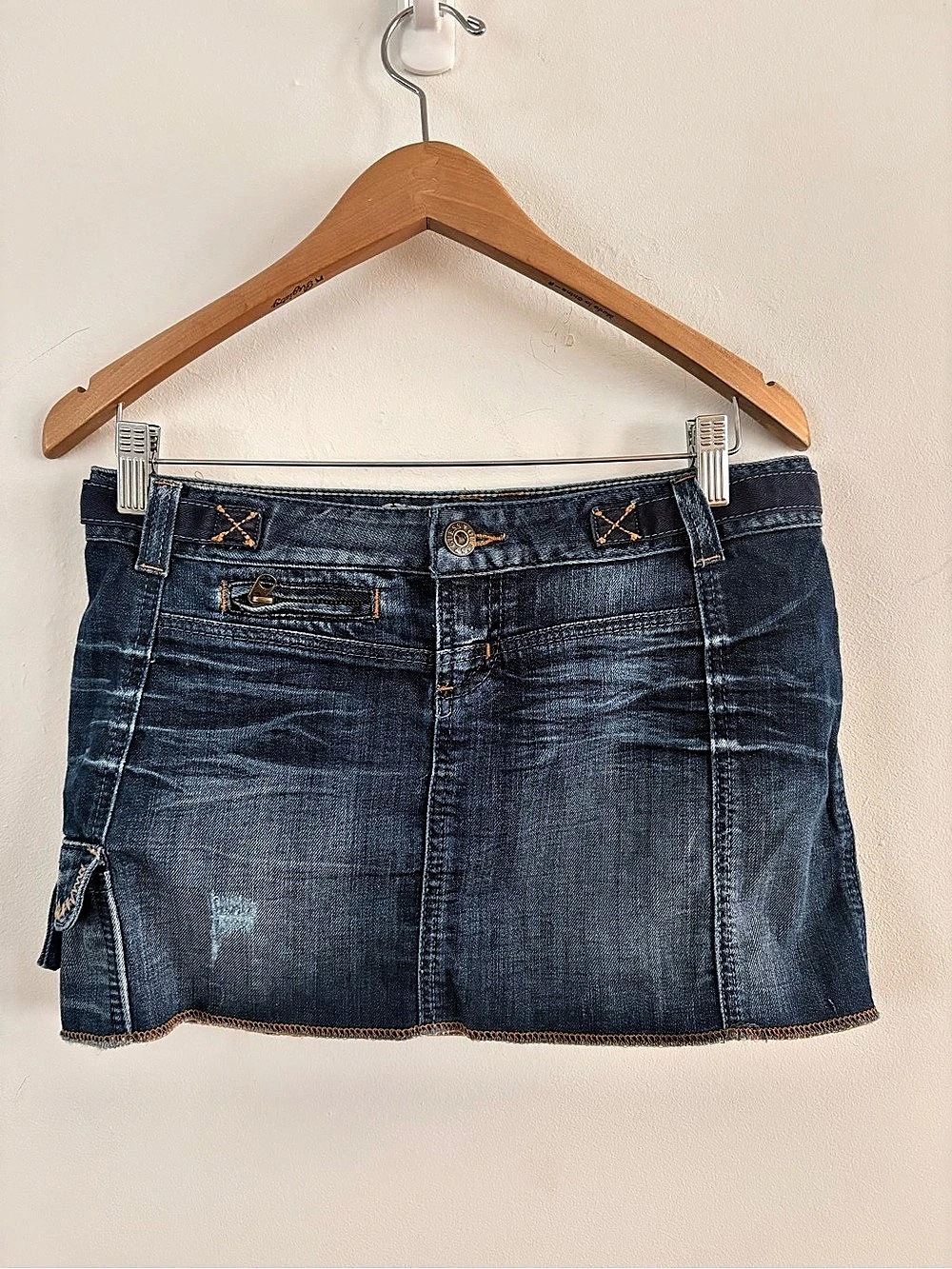 GUESS Jeans Denim Mini Skirt Waist 28 Blue